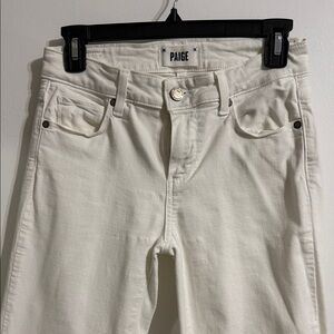 PAIGE Women's Cream Skinny Jeans
